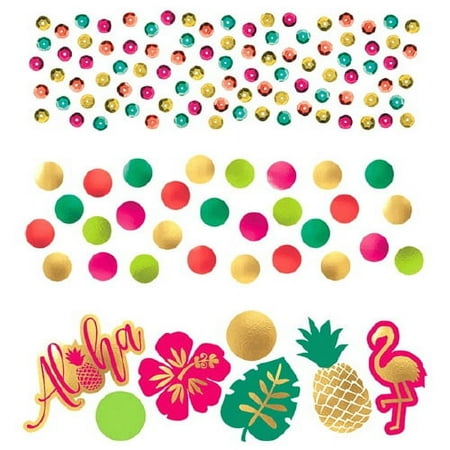 Hawaiian Luau 'Aloha' Confetti Value Pack (3 types)