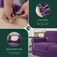thumbnail image 5 of CHUN YI Stretch Checks Spandex Sofa Cover Separate Backrests Cushions Cover Slipcover, 5 of 5