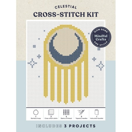 Mindful Crafts: Celestial Cross-Stitch Kit : Mindful Crafts: Celestial Cross-Stitch Kit (Kit)