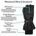thumbnail image 2 of N'Ice Caps Women's Waterproof Thinsulate Gloves Winter Ski Snow Adults Female Black, 2 of 6