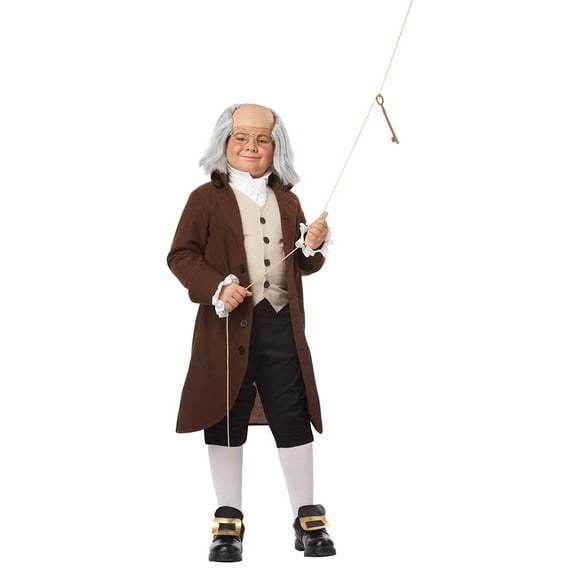 California Costumes Colonial Man Benjamin Franklin Boy's Halloween Fancy-Dress Costume for Child, L