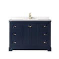thumbnail image 3 of Wyndham Collection 48" Square-Sink Wood Single Bathroom Vanity in Blue, 3 of 6