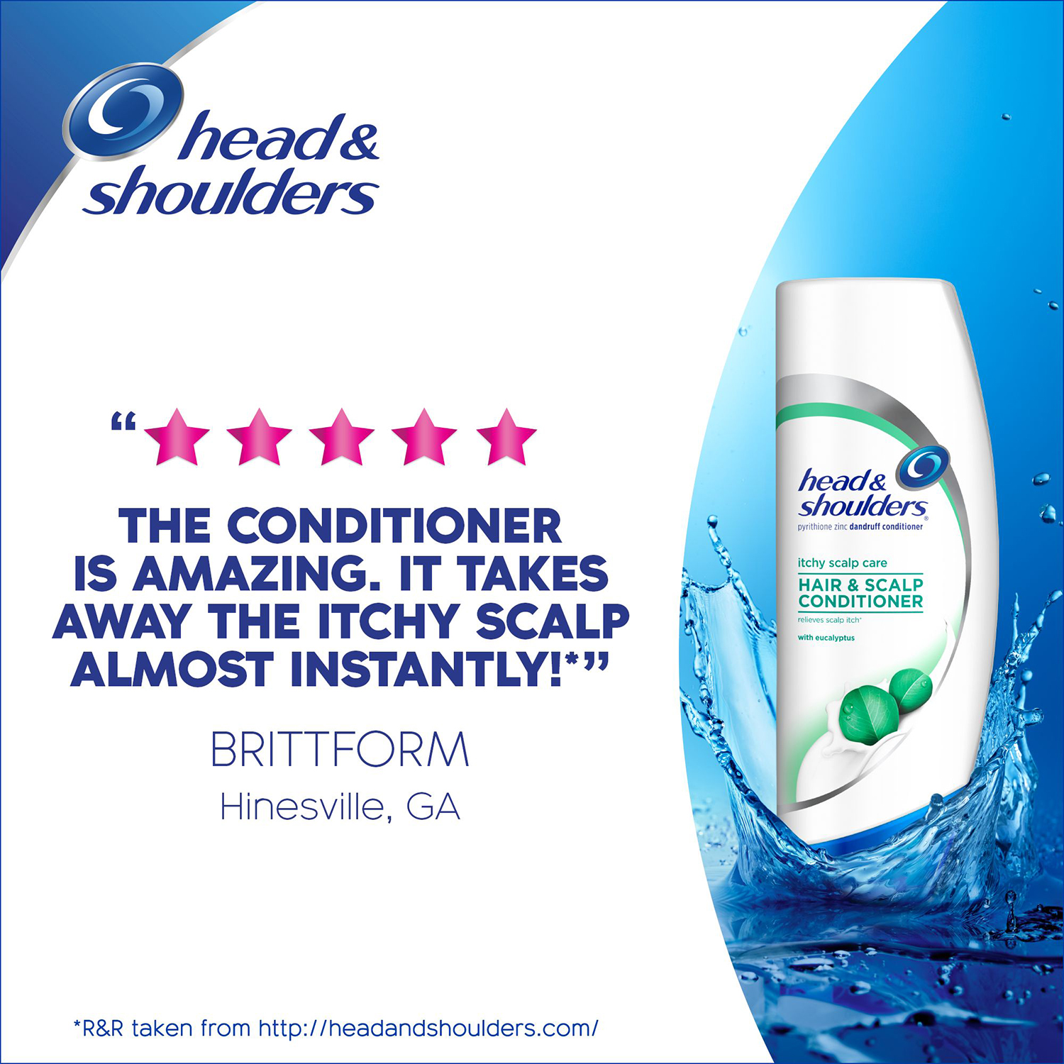 Head and Shoulders Itchy Scalp Care with Eucalyptus Conditioner 13.5 Fl Oz - image 5 of 8
