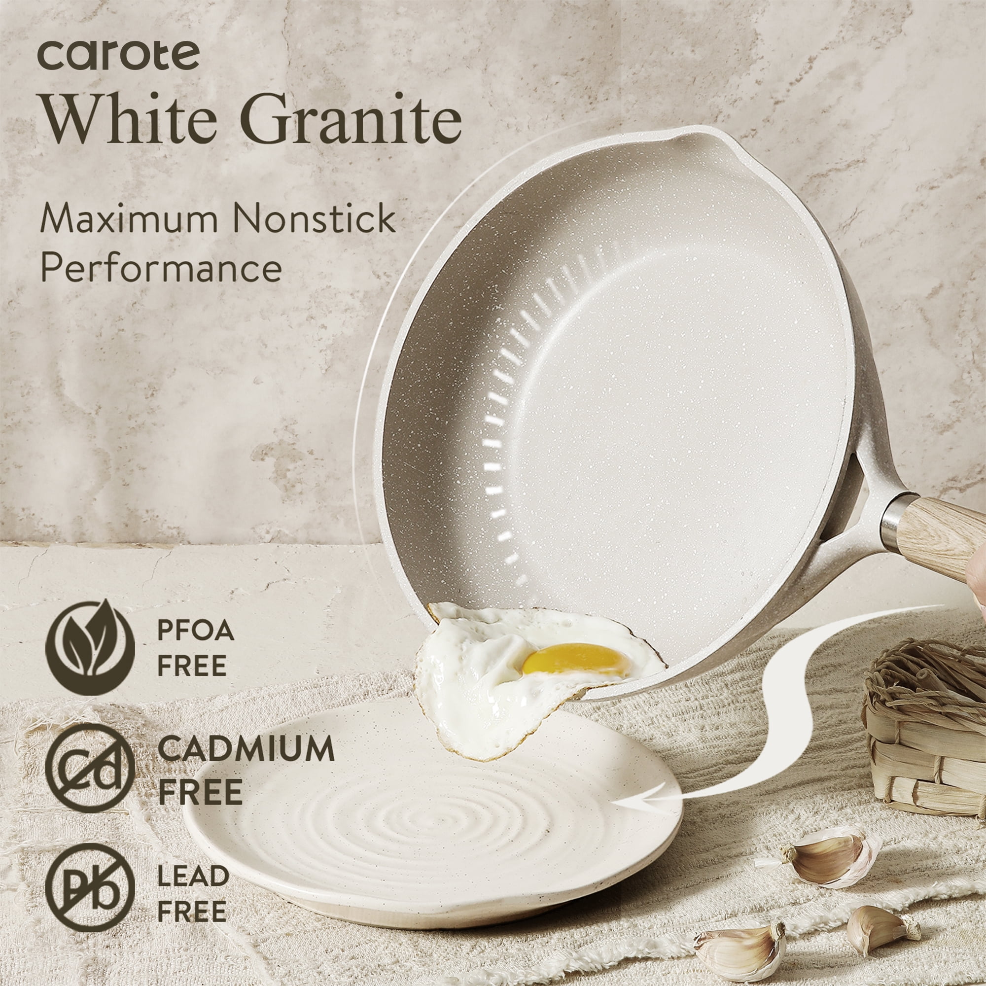 Carote S06905 Nonstick Cookware Sets, 8 Pcs Granite Non Stick Pots and –  VIPOutlet