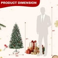 thumbnail image 2 of EcoSummer 4FT Pre-Lit Christmas Tree with Pine Cones & Berries, Realistic PE Artificial Xmas Tree for Home, Office, Holiday Decor, 2 of 7