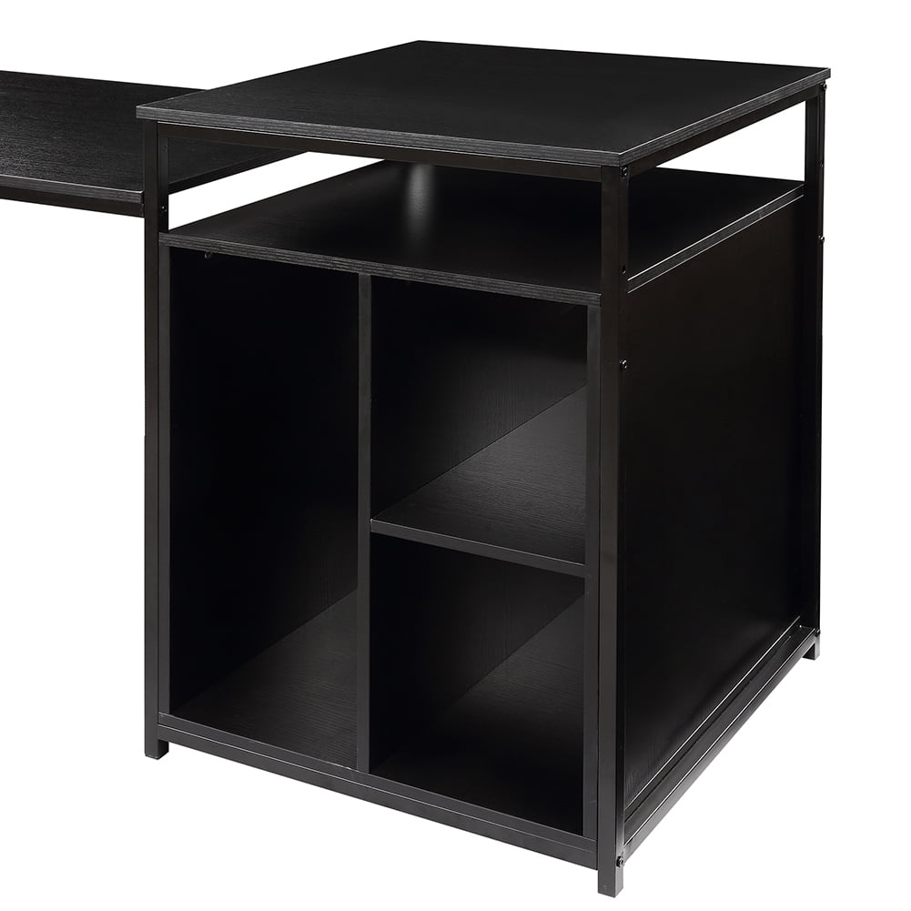 Lowestbest Home Office Computer Desk, Writing PC Table with Storage Shelf ,CPU storage space and Printer Stand, Space Saving Design(Balck) Lowestbest Home Office Computer Desk, Writing PC Table with Storage Shelf ,CPU storage space and Printer Stand, Space Saving Design(Balck)
