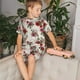 thumbnail image 4 of Balery Rose Flowers Conjunto de Pijama Infantil de Manga Corta con Estampado – Ropa de Dormir de Algodón Suave-4X-Large, 4 of 6