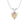 thumbnail image 2 of 0.5 ct Brilliant Heart Cut Solitaire Natural Morganite 14k White Solid Gold Everyday Affordable Designer Necklace Pendant with 16" Chain, 2 of 7