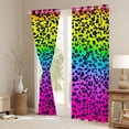 thumbnail image 3 of Castle Fairy Leopard Blackout Curtains Set of 2 (52x84 Each),Gradient Window Curtains, 3 of 6