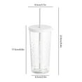 thumbnail image 3 of Hauiodp Glass Cups with Lids and Straws, Reusable Iced Coffee Cups, Leak-Proof Portable Travel Water Glass Tumbler for Smoothies, Iced Coffee, Hot or Cold Drinks, 3 of 6