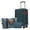 Inky Blue, variant on Luggage Sets 3 Piece Lightweight Hardside Rugged Travel Suitcase with Wheels, 22” x 14” x 9” Airline Approved, TSA Lock, Blue