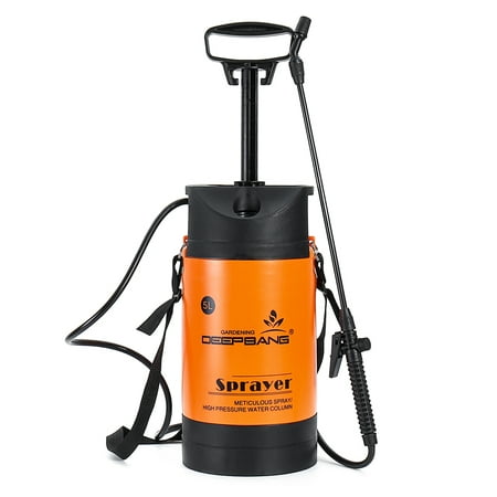 Garden Sprayer With Barometer, Orange Shoulder-mounted Pump Sprayer Garden Action Pressure Plant Spray Bottle-1.3