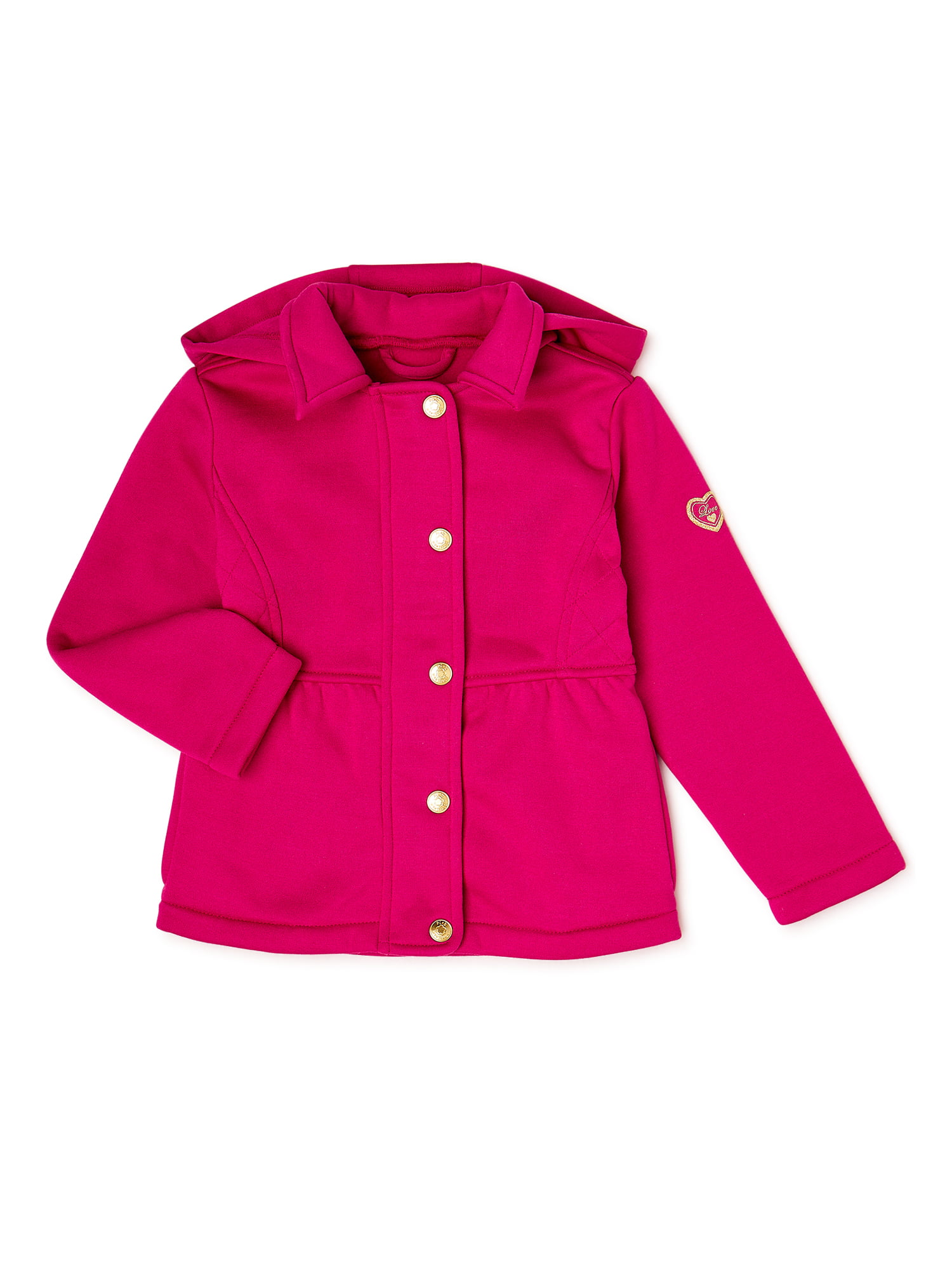 Pink Platinum Baby Girls Fleece Long Sleeve Coat