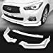 thumbnail image 4 of EPARTS 3 Pieces White Front Bumper Lip Spoiler Splitter Side Body Kit Trim Protection Fit For 2014-2017 Infiniti Q50 Sport, 4 of 10