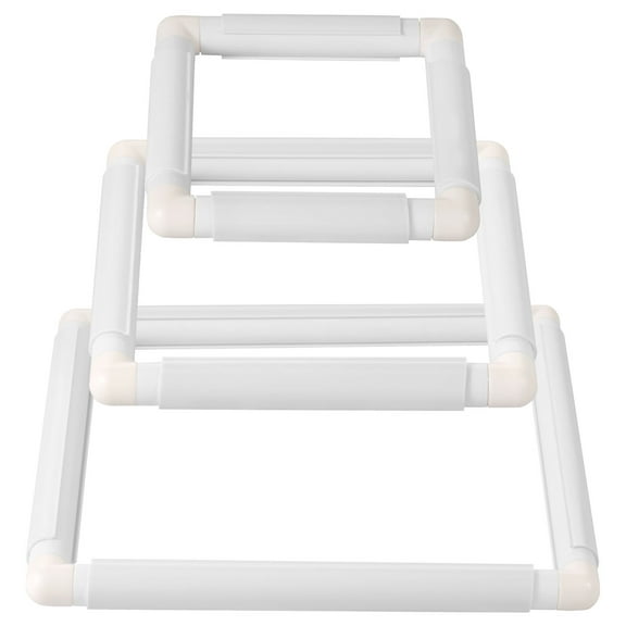3Pcs Square Embroidery Hoops Plastic Embroidery Snap Frame Portable Embroidery Hoop Frame Multifunctional Embroidery Clip Frame Cross Stitch Hoops for Quilting Embroidery