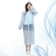 thumbnail image 3 of Chubasquero transparente de punto de onda para adultos, impermeable, con capucha, poncho, impermeable, unisex, portátil, transparente, para lluvia, para adultos, hombres, mujeres (azul), 3 of 5
