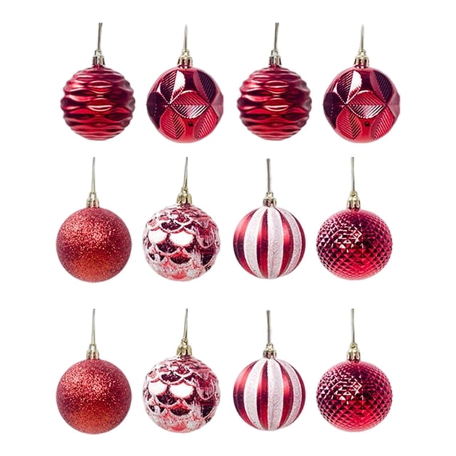 12x Bolas navideñas Bolas decorativas navideñas para adornos festivos Yuyangstore Colgantes Bolas