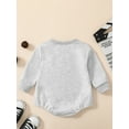 thumbnail image 3 of Bagilaanoe Newborn Baby Girl Boy Oversized Rompers  Letters Football Print Long Sleeve Bodysuits 3M 6M 12M 18M Infant Casual One Piece Short Jumpsuit, 3 of 8