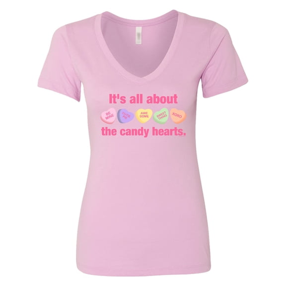Inktastic Candy Hearts Ii Women's V-Neck T-Shirt