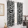 thumbnail image 3 of Animal Zebra Print Study Room Living Kitchen Bedroom For Blackout Curtain Printed 2 Panels, 3 of 6
