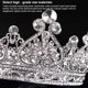 thumbnail image 3 of Crystal Queen Crown Accesorio Corona Corona Redonda Completa Corona De Boda Monstrate CE003113-02, 3 of 6