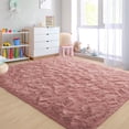 thumbnail image 4 of Nefoso Shag Area Rug, 9ft x 12ft Soft Fluffy Area Rugs for Living Room Bedroom Decor Carpet, Blush Pink/Dusty Rose, 4 of 10