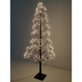 thumbnail image 3 of Hi-Line Gifts Pre-Lit Brown Artificial Cluster Twig Tree - 5' - Warm White LED Lights, 3 of 6