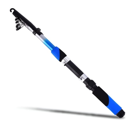 BESTSKY 2.1M Portable Telescopic Fishing Rod Fiberglass Fishing Pole Travel Sea Fishing Spinning Rod