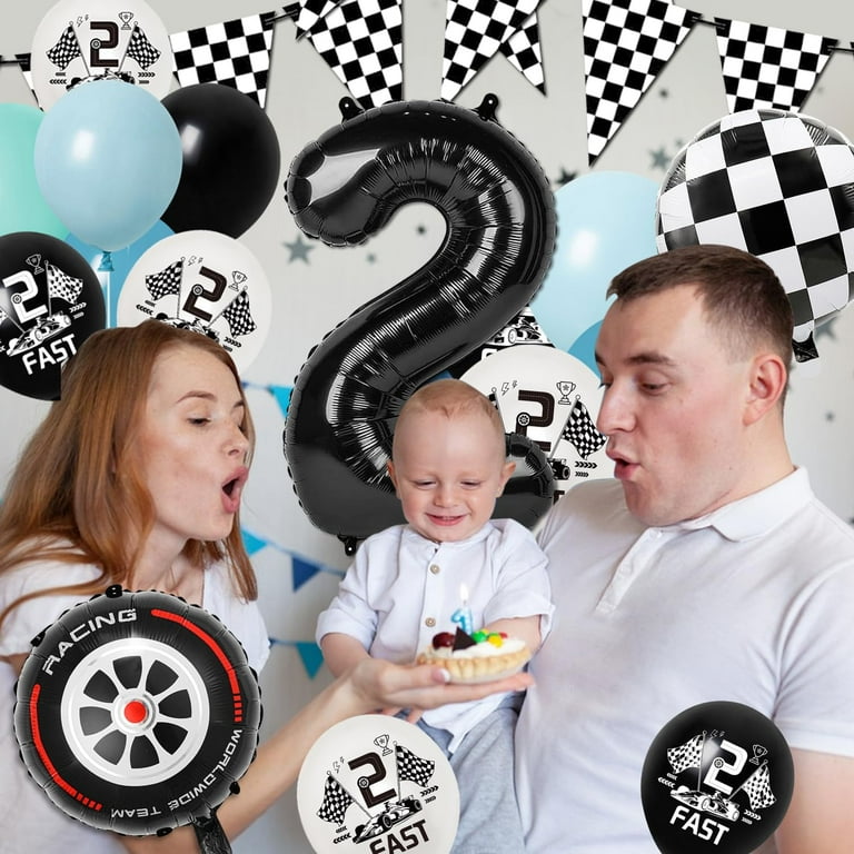 SNLN 151Pcs Two Fast Birthday Decor Race Car Birthday Party Decorations, Race Car 2 thumbnail image