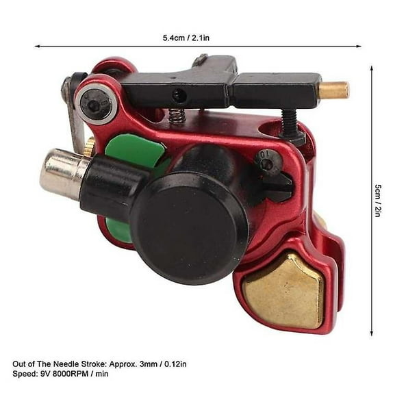 Machine à Tatouer Rotative Avec Grip Silicone - Liner Et Shader, Noire, Neuve