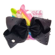 jojo siwa large hair bow black with rhinestones pearls