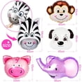 thumbnail image 2 of Globo de animales, globos de papel de aluminio de animales, globos de cumpleaños de 6 piezas, se permite helio, para bodas, decoraciones de fiestas de baby shower, juguetes para niños (6 piezas), 2 of 5