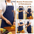 thumbnail image 3 of Mandil Lab.G Delantal Ajustable Impermeable Multiusos para Cocina Azul, 3 of 4