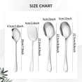 thumbnail image 5 of Stainless Steel Cooking Spoons Set,Solid Metal Serving Spoons,Heavy Duty Sturdy Large Soup Ladle,High Heat Resistant Kitchen Cooking Utensils for Mixing,Stirring,Easy to Clean, 5 of 9