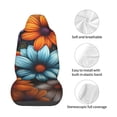 thumbnail image 4 of Wukai Colorful Blooming Flowers Full Set Car Seat Covers with Soft Padding Universal Auto Front Seats Protector and Cushion Mat, 4 of 5