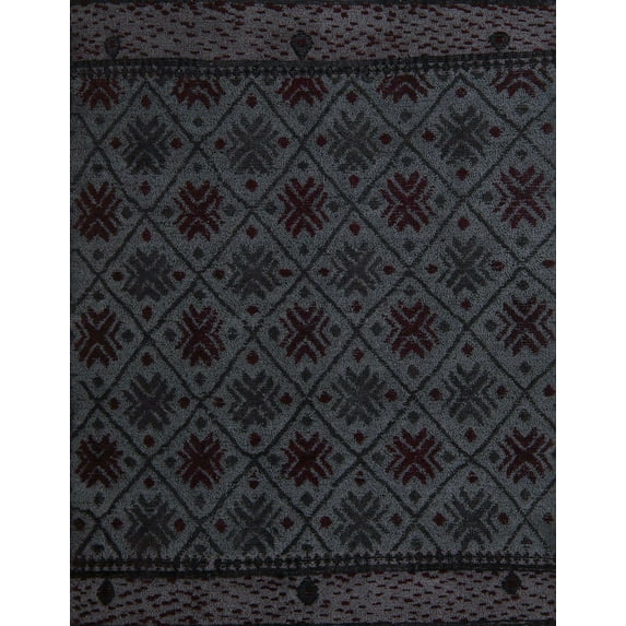 Ahgly Company Machine Washable Indoor Rectangle Abstract Light Black Area Rugs, 6' x 9'