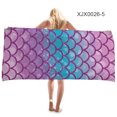 thumbnail image 2 of Quick Dry Breathable Warm Windproof Beach Towel Absorbent Mermaids Fish Scale Print Bath Towel, 2 of 2