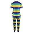 thumbnail image 5 of Short Sleeve Casual 2 Piece Striped Sets (XL, MultiYellow), 5 of 5