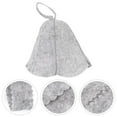 thumbnail image 3 of 4pcs Felt Sauna Hat Hot Dry Steam Room Bath Hat Simple Head Protection Cover, 3 of 6