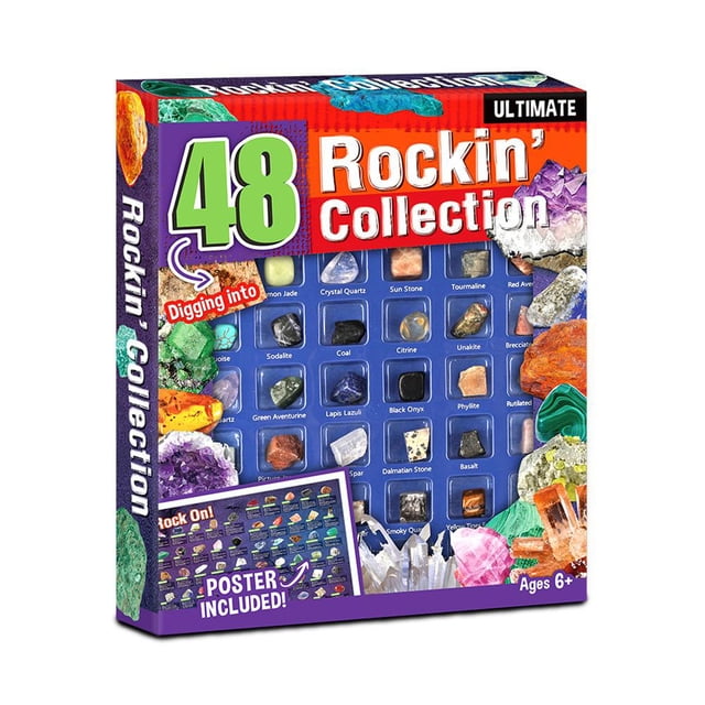 Muestras De Minerales De Roca De Piedra Natural, Juguetes De Bricolaje Para Enseñanza De Ciencia Para Niños Y Niñas, Regalos De Navidad Y Cumpleaños Yuarrent HA047128-01
