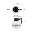 thumbnail image 2 of Excellante 64 oz polycarbonate coffee decanters with stainless steel base, comes in each, 2 of 2