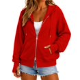 thumbnail image 2 of Certgust Sweatshirt Under $10 Hot Sales Womens Zip Up Hoodies Long Sleeve Hooded Sweatshirt Women Fashion Zipper Fall Light Jackets with Pocket, 2 of 9