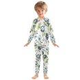 thumbnail image 6 of FORMRS Long Sleeve Top and Pants Pajama Set for Niños 2-Piece Sleepwear, Sizes 18M-8Y, Light Floral Pattern, 6 of 6