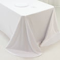 thumbnail image 2 of Efavormart Scuba Rectangular Tablecloth 90"x156" White with Rounded Corners – Wrinkle Free, Stain Resistant, Seamless Table Cover, 2 of 4