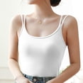 thumbnail image 2 of ameIAEA Womens Camisole with Built in Bra Sleeveless Spaghetti Strap Tank Tops Basic Cami Tops, 2 of 5