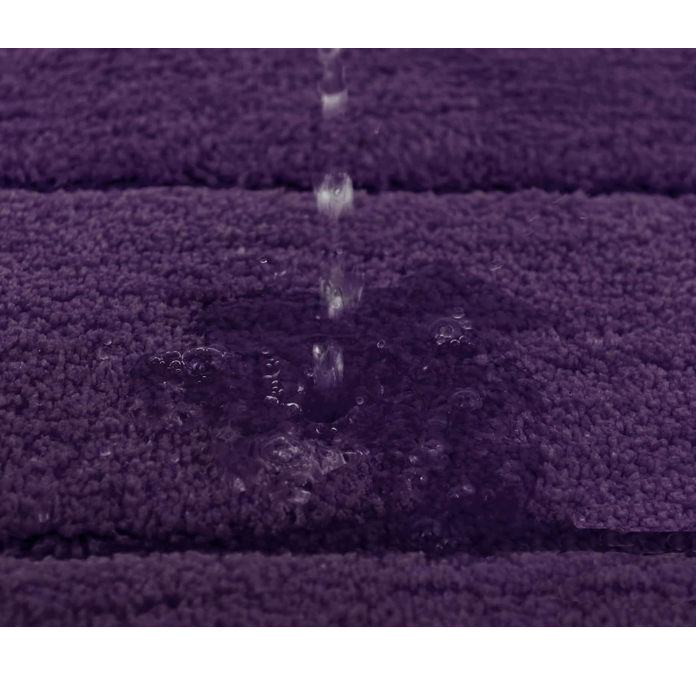 FUDAKUNA Bathroom Rug Fluffy Purple 15.7 x 23.6" Modern Geometric Absorbent Plush Bath Rugs Machine Washable
