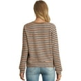 thumbnail image 6 of Cueply Women's Cardigan Sweater Long Sleeve Striped Button Knit Jackets Coats Outwear with Pockets, 6 of 7
