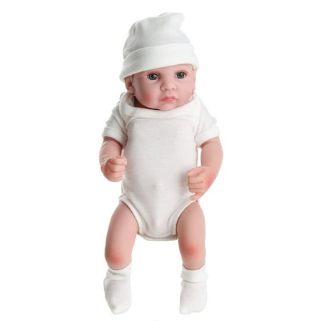 - M.way 11'' High Quality Moveable Handmade Silicone Realistic Newborn Reborn Baby Boy Dolls Lifelike Realike Alive Vinyl Reborn Baby Alive Doll for Toddler Kids Christmas Gifts