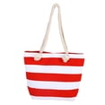 thumbnail image 2 of JVBTVB Women's Canvas Beach Bag Large Tote Shoulder Bag for Shopping, Summer Horizontal Striped Travel Bag 18.11 Inch, 2 of 8