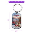 thumbnail image 5 of Santa is Coming Alaskan Malamute Merry Christmas Xmas Noel Truck Tree Stainless Steel Keychain Alaska Mal Dog Lovers Gifts Collar Charm Tag Keyring - 02023, 5 of 5